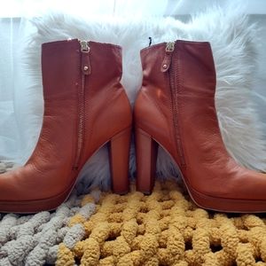 H&M genuine leather healed boots
